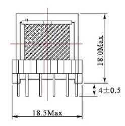 Transformátor SM 74010-4KV - Zptn transformtor SM 74010-4KV EE16 85-265V/3,3-7,0V+8,0-17V Sek. izolace 4KVDC